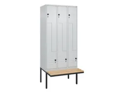 Z-garderobekast,HxBxD 2120x900x815mm,6vak,vak B 300mm,draaigrendel