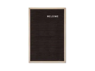 Letterbord Zwart 40x60cm licht houten frame - 1
