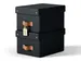 Puro opbergdoos small A5 7 liter zwart 2 stuks