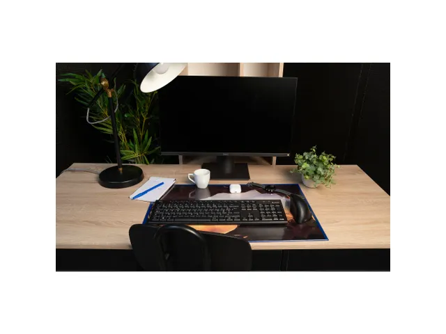 Sous-main rigide PVC Personnalisable KreaCover - 37,5x57,5 cm - Bleu