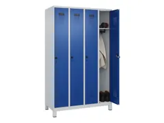 locker,HxBxD 1950x1200x500mm,4vak,vak B 300mm,draaigrendel,voeten