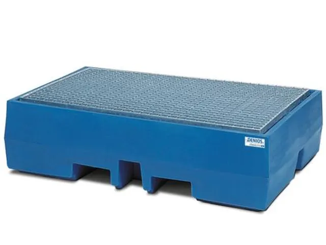 PE-opvangbak,v. 2x200l vat/kleinemballage,opvangvol. 270l