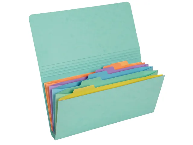 Sorteermap 6 vak 26x 13 Aquarel 4-ass