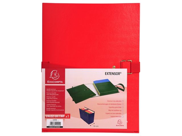 Chemise extensible carton Exacompta dos 12 cm - couleurs assorties