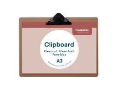 Europel Klembord A3 MDF Liggend Hout