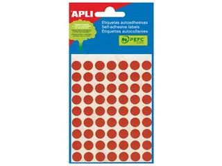 Apli Ronde Etiketten Ø10mm Rood - 1