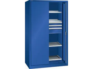 zwaarlastkast met zwenkdeuren,HxBxD 1950x1146x690mm,lak RAL5005 - 2