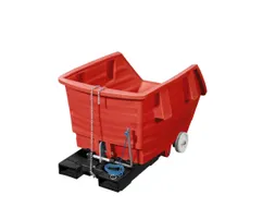 PE-kiepbak,HxLxB 830x1530x960mm,draagverm. 150kg,rood,wielen