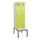 locker met bank,voor scheiding van kleding,HxBxD 2120x600x815mm,2vak
