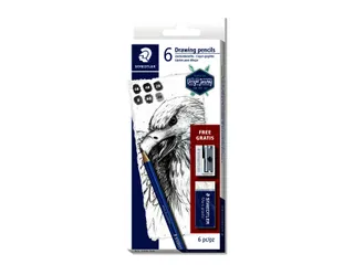 Potlodenset Staedtler Lumograph 100 met gratis gum en slijper - 2