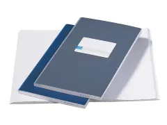 Notitieboek Djois Atlanta gelijmd 210x165mm 160blz lijn blauw