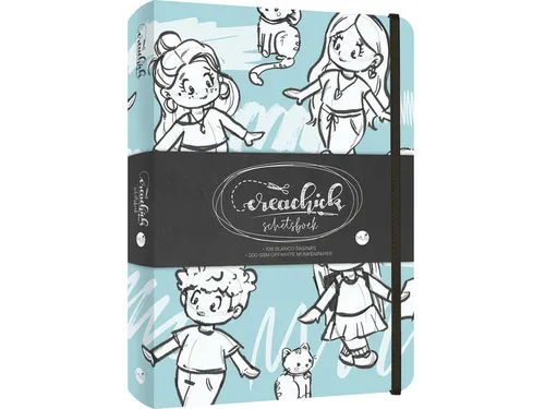 Schetsboek CreaChick Chibi Blue 108 pagina's 200 gram