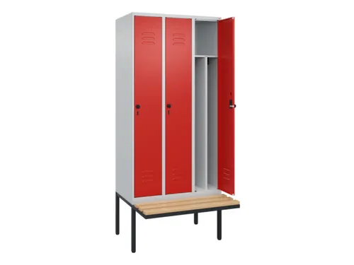 locker voor scheiding van kleding,HxBxD 2120x900x815mm,3vak