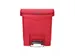 Pedaalemmer Slim Jim Step On Front Kunststof 15 Liter Rood