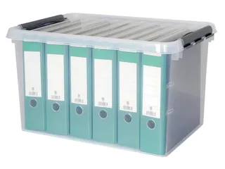 stapelbak,HxLxB 340x600x400mm,62l,PP,transparant,Wanden gesloten - 3