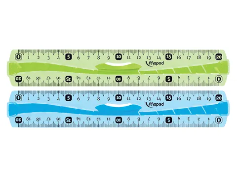 Liniaal Maped Flex met grip 20cm assorti