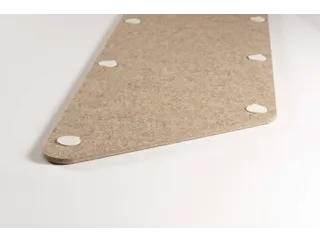 Akoestische PET-vilt parallellogram stroken beige 30x120cm 6 stuks - 3
