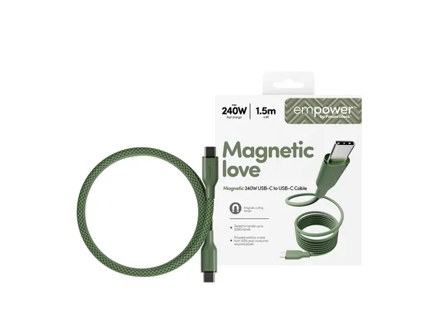 PanzerGlass empower by Magnetic 240W USB-C to USB-C Cable | USB