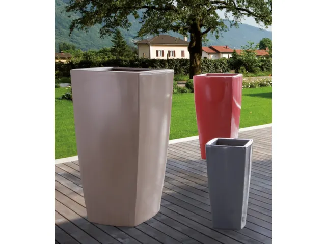 jardinière,trapézoïdal,PE,gris beige,HxlxP 1500x777x777mm