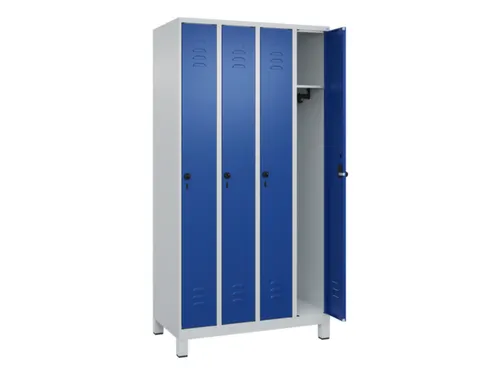 locker,HxBxD 1950x1000x500mm,4vak,vak B 250mm,draaigrendel,voeten