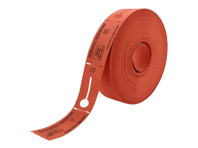 Garderobebonnen Combicraft nummering 1 t/m 500 rood 500 stuks