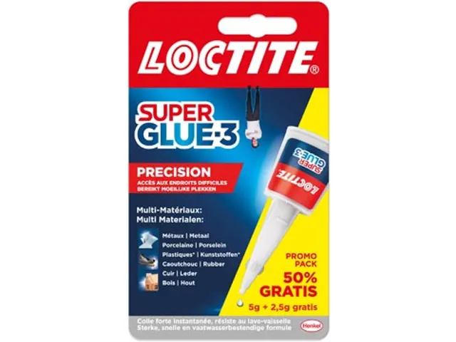 Secondelijm Super Glue Precision 5 g + 50 % gratis