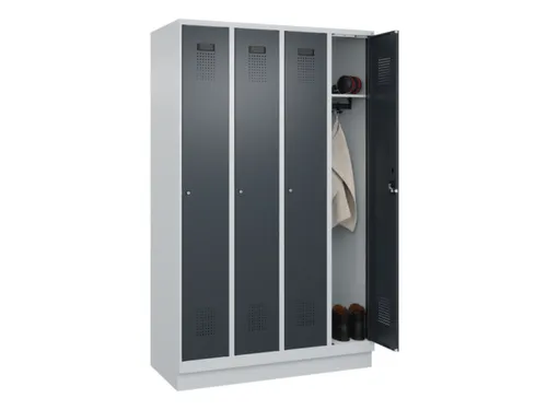 locker,HxBxD 1950x1200x500mm,4vak,vak B 300mm,cil.-slot,sokkel