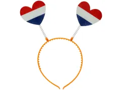 Oranje diadeem dansende hartjes