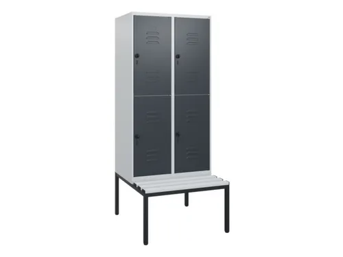 Dubbeldekse dekenkist,HxBxD 1950x800x815mm,2x2vak.,vak B 400mm