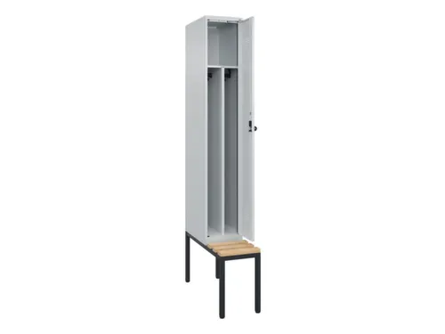 locker met bank,voor scheiding van kleding,HxBxD 2120x300x815mm,1vak