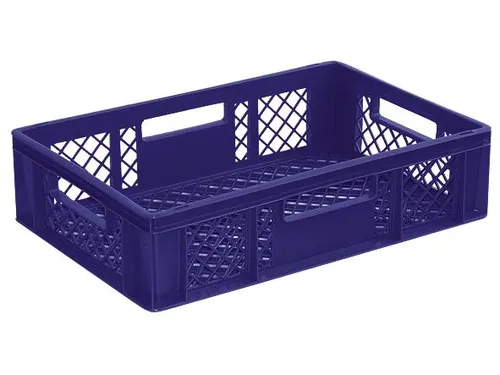 Euronorm Stapelkrat Pe 150x600x400mm 27liter Open Blauw