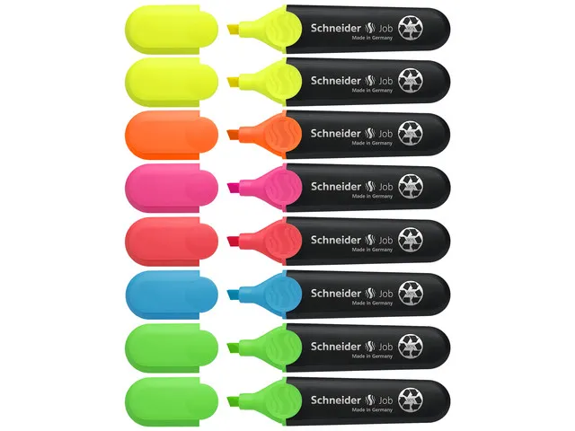 Markeerstift Schneider Job 150 etui a 8 stuks assorti kleuren
