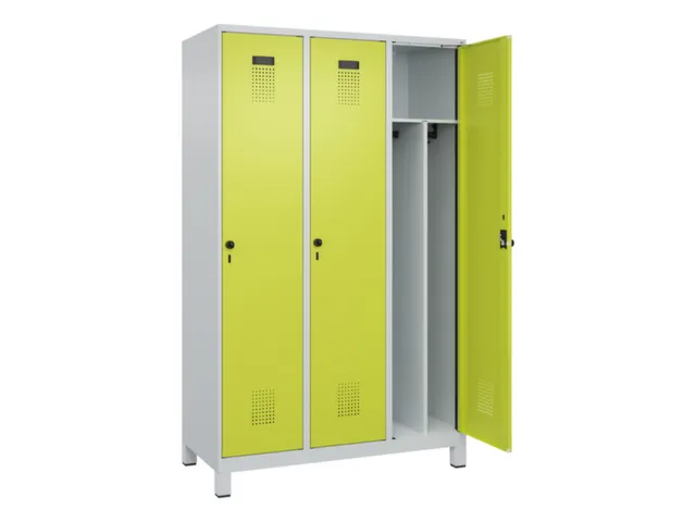 locker voor scheiding van kleding,HxBxD 1950x1200x500mm,3vak
