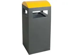 afvalbak,v. buiten,40l,HxBxD 815x350x350mm,legbord,romp staal RAL7016