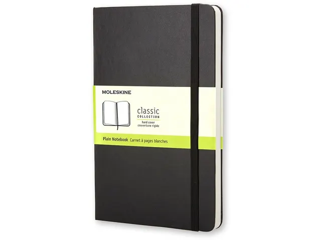 Notitieboek Moleskine pocket 90x140mm blanco hard cover zwart