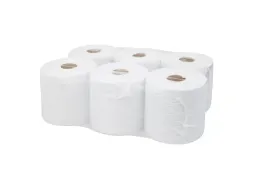 Poetspapier 115275 Midi Recycled Wit 1-Laags 6 rollen