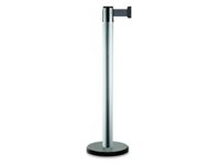 Afzetsysteem Paal Pure HxØ 985x70mm Band 2m Zilverkleurig Zwart