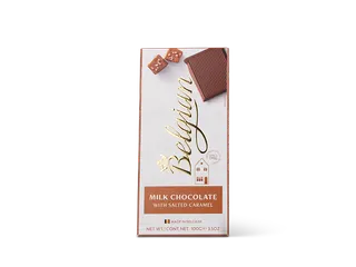 Chocolade The Belgian melk karamel zout reep 100 gram - 2