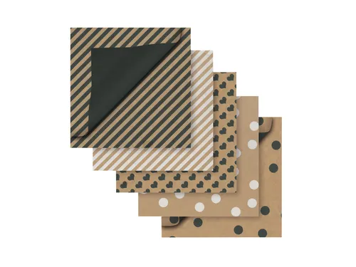 Cadeauzak Special Wrap 12x19cm kraft zwart en wit assorti à 1000 stuk