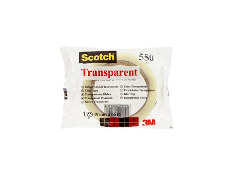 Plakband Scotch 550 19mmx66m transparant
