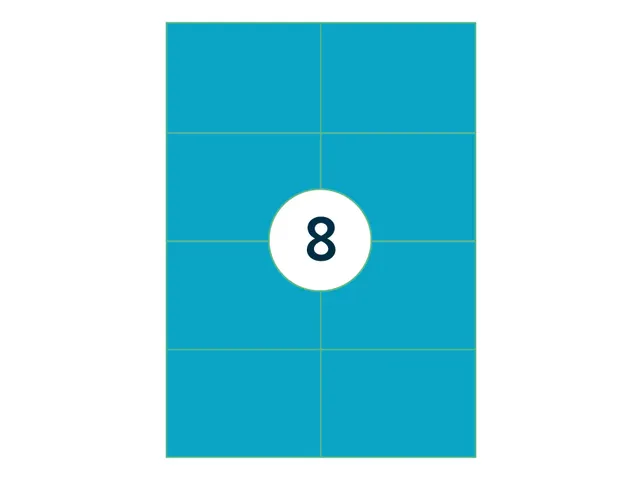 Gekleurde Etiketten 105x74mm Blauw 42820 1000 Vel