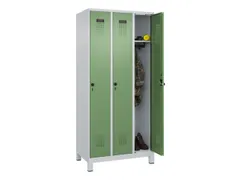 locker,HxBxD 1950x900x500mm,3vak,vak B 300mm,draaigrendel,voeten