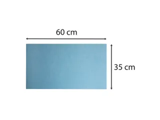 Onderlegger PU 35x60 donkerblw/lichtblw - 13