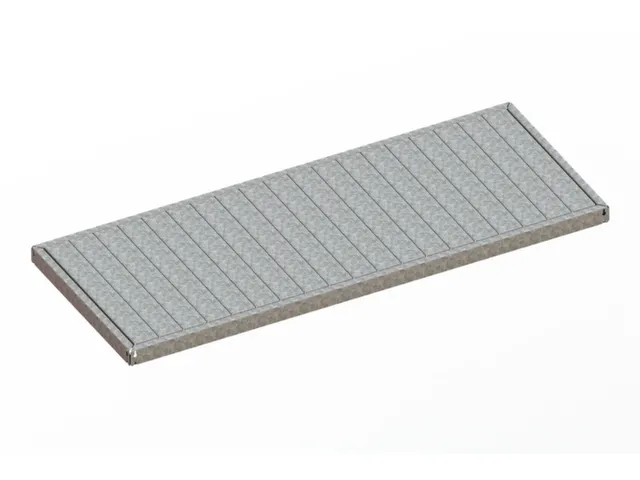 legbord van plaatstaal,v. breedvakstelling,BxD 2000x800mm,vakl. 500kg