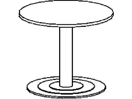 vergadertafel,HxØ 720x900mm,rond,schotelvoet RAL9006,blad lichtgrijs