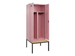PBM-locker met bank,HxBxD 2120x800x815mm,2vak,vak B 400mm