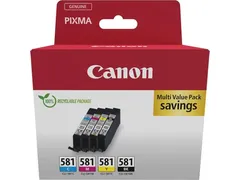 inktcartridge CLI-581, 200 - 250 pagina's, OEM 2103C006, 4 kleuren