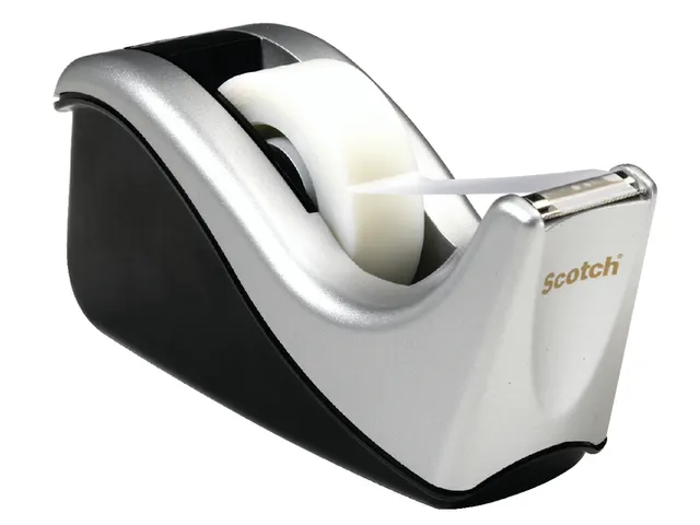 Plakbandhouder Scotch C60 zilver + 1rol magic tape 19mmx33m