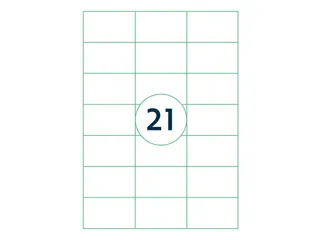 Verwijderbare Etiketten 70x42.3mm Wit Doos a 1000 Vel 42013 - 2