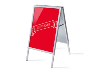 Stoepbord A1 complete set met print "BIENVENUE" Rood - 1